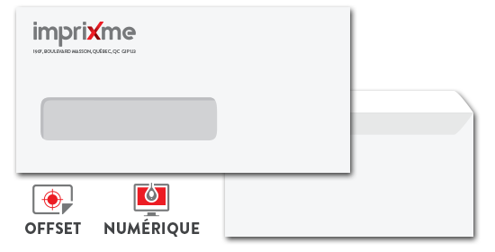 Impression d'enveloppes de compagnie avec logo en impression numérique et offset